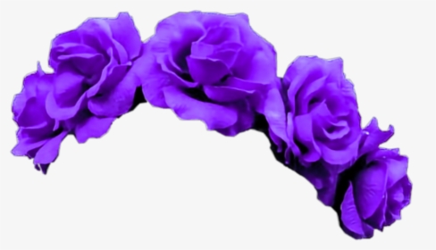 #purple #crown #flower #aesthetic #tumblr #pink #heart - Transparent Background Blue Flower Crown, HD Png Download, Transparent PNG