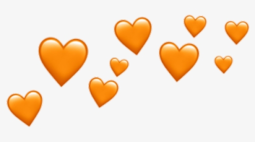 #orange #naranja #heartcrown #hearts #heart #corazon - Heart, HD Png Download, Transparent PNG