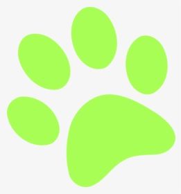 Neon Clipart Dog Paw - Neon Green Paw Print, HD Png Download, Transparent PNG