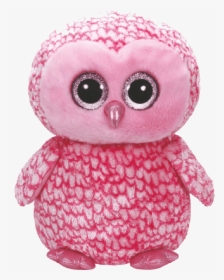Pinky The Pink Barn Owl   Title Pinky The Pink Barn - Beanie Boos Owl Pink Big, HD Png Download, Transparent PNG