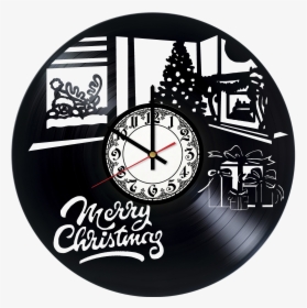 Marry Christmas Vinyl Record Wall Clock The Superb - Christmas Vinyl Clock, HD Png Download, Transparent PNG