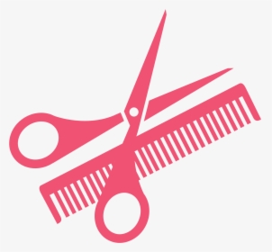 Comb Scissors Clip Art Hairdressing Transprent Png - Pink Hair Scissors Clipart, Transparent Png, Transparent PNG