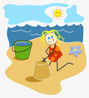 Girl In The Beach Clipart, HD Png Download, Transparent PNG