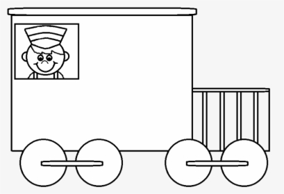 Caboose Car Black And White Train Car Clipart Clipartfest - Train Caboose Clip Art Black And White, HD Png Download, Transparent PNG