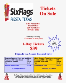 Flyer Of Six Flags Day Passes For $39 - Six Flags Great Adventure, HD Png Download, Transparent PNG