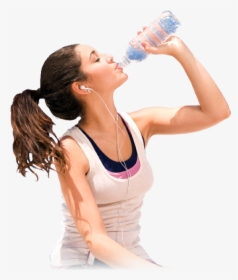 Being In Good Shape - Girl Drink Water Png, Transparent Png, Transparent PNG