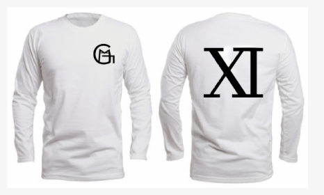 White Tshirt Front And Back Long Sleeve, HD Png Download, Transparent PNG