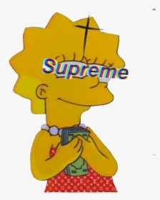 Simpsons Aesthetic Edits Pictures And Ideas On Carver - Lisa Simpson With Money, HD Png Download, Transparent PNG