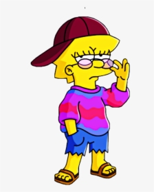 Popular And Trending Hipster Girls Stickers On - Lisa Simpson Hippie Png, Transparent Png, Transparent PNG
