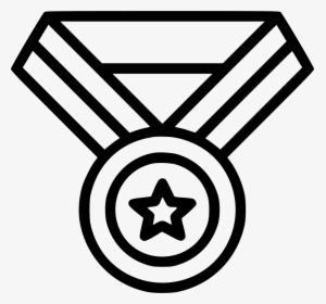 Medal Winner Champion Honor Prize Achieve - Captain America Clipart Black And White, HD Png Download, Transparent PNG