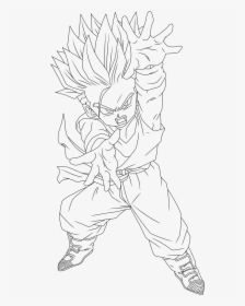 28 Collection Of Kid Trunks Drawing - Kid Trunks Ssj Drawing, HD Png Download, Transparent PNG