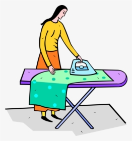 Ironing Clothes With Iron - Cartoon Iron And Ironing Board, HD Png Download, Transparent PNG