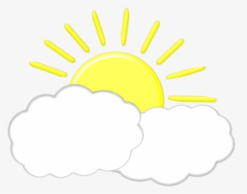Sun Cloud Clipart - Sun With Clouds Clipart, HD Png Download, Transparent PNG