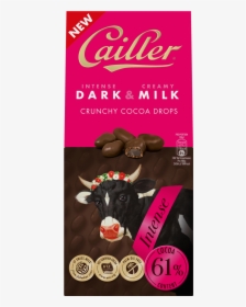 Dark&milk Crunchy Cocoa Drops 61% Intense Cacao 80g - Cailler Dark And Milk, HD Png Download, Transparent PNG
