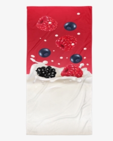 Blueberry And Raspberry With Milk Towel - Ice Cream, HD Png Download, Transparent PNG