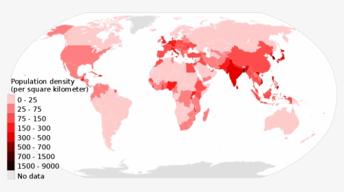 World Population Density 2019, HD Png Download, Transparent PNG