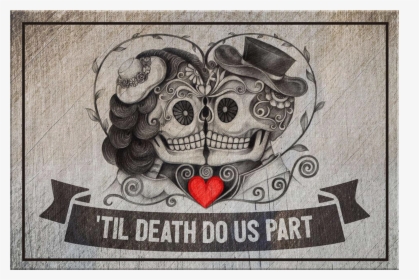Til Death Do Us Part - Day Of The Dead Wedding Skulls, HD Png Download, Transparent PNG
