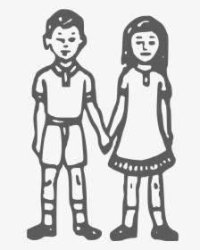Boys And Girls Clipart Black And White, HD Png Download, Transparent PNG