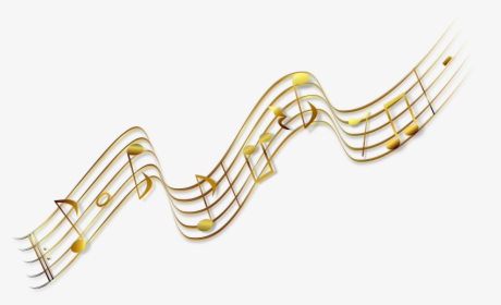 Flying Score Remix - Gold Music Notes Clipart, HD Png Download, Transparent PNG