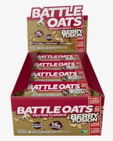 Battle Snacks Battle Oats Protein Flapjack 12x70g - Battle Oats, HD Png Download, Transparent PNG