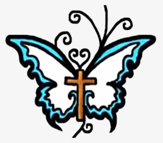 Life Recovery Butterfly - Butterfly With A Cross, HD Png Download, Transparent PNG