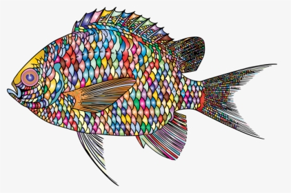 Fish, Animal, Ocean, Underwater, Abstract, Colorful - Illustration, HD Png Download, Transparent PNG
