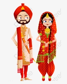 Clipart Groom Category - Indian Wedding Cartoon Png, Transparent Png ,  Transparent Png Image - PNGitem