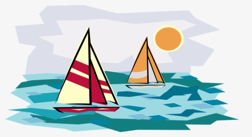 Holiday, Sailboat, Sunset, Boating, Sailing, Vacation - Sailboats Clipart, HD Png Download, Transparent PNG