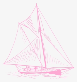 Sailboat Pink Png, Transparent Png, Transparent PNG