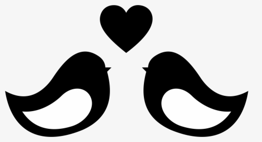 Lovebird Silhouette Clip Art - Love Birds Silhouette Png, Transparent Png, Transparent PNG