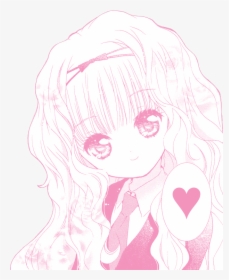 Anime Girl Sketch Pink, HD Png Download, Transparent PNG