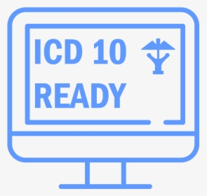 Icon Of Computer With Icd 10 Wording On Screen - Free Watch Your Head Sign, HD Png Download, Transparent PNG