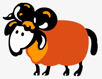 Vector Illustration Of Mountain Goat Ram With Horns - Cartoon, HD Png Download, Transparent PNG