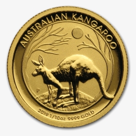 1/10th Oz Australian Kangaroo Gold Coin Reverse - Australian Kangaroo 1 4 Oz 2019, HD Png Download, Transparent PNG