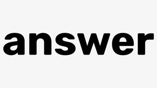 Answer Typography Png Image - Viawest, Transparent Png, Transparent PNG