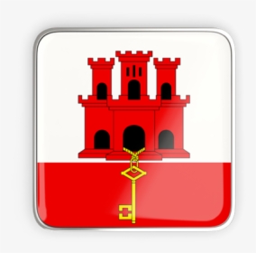 Square Icon With Metallic Frame - Happy National Day Gibraltar, HD Png Download, Transparent PNG