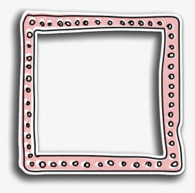 Frame Border Peach Pink Pastel Overlay Scrapbook - Doodle Frame Png, Transparent Png, Transparent PNG