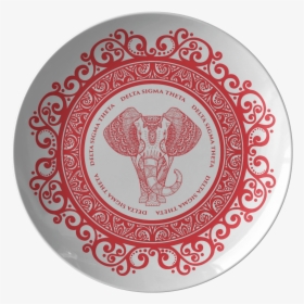 Delta Sigma Theta Plate - Ganpati Mandal Logo Design, HD Png Download, Transparent PNG