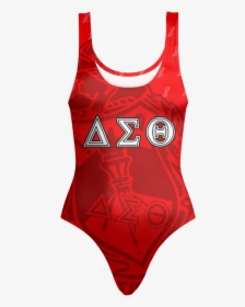 Delta Sigma Theta One Piece Swimsuit - Delta Sigma Theta Swimsuit, HD Png Download, Transparent PNG