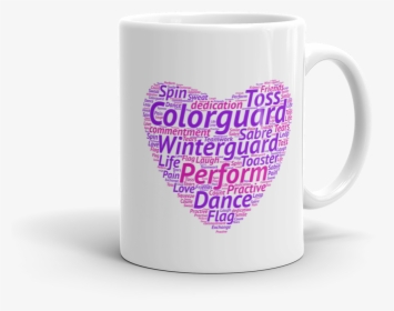 Color Guard Heart Cloud Mug - Mug, HD Png Download, Transparent PNG