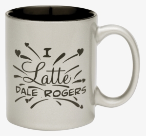 Silver Coffee Mug With Text I Latte Dale Rogers - Beer Stein, HD Png Download, Transparent PNG