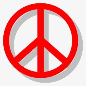 Red Peace Sign Png, Transparent Png, Transparent PNG