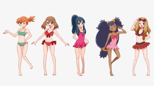 Pokémon Firered And Leafgreen Pokémon Go Serena Ash - Pokemon Trainer In Swimsuit, HD Png Download, Transparent PNG