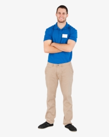 A Smiling Young Worker - Salesman White Background, HD Png Download, Transparent PNG