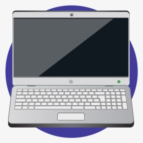 A Typical Laptop Computer, Open With The Screen And - Netbook, HD Png Download, Transparent PNG