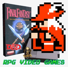 Final Fantasy D&d 5e Red Mage - Final Fantasy Red Mage Pixel Art, HD Png Download, Transparent PNG