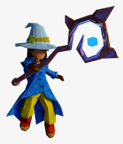 Mage, Lowpoly, Power, Witch, Magic, Robe, Hat, Blue - Low Poly Art Mage, HD Png Download, Transparent PNG