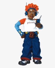 Pixel Holding A Walkie Talkie - Black Lazy Town Characters, HD Png Download, Transparent PNG