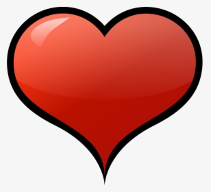 Coeur Rouge Simple Png - Cartoon Heart No Background, Transparent Png, Transparent PNG
