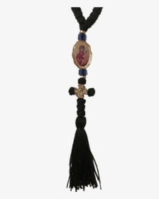 60 Knots Black Prayer Rope With Doublesided Icons - Christian Cross, HD Png Download, Transparent PNG